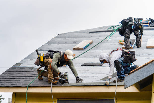Professional Roofing technician working in College Place, WA
